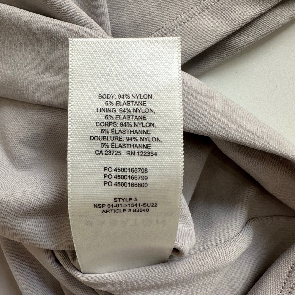 NWT Aritzia Babaton Contour Crew T-Shirt Womens L Opal Grey Double Layered Top - Picture 6 of 8